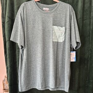 Columbia Men's Heather Teal Pocket Tee